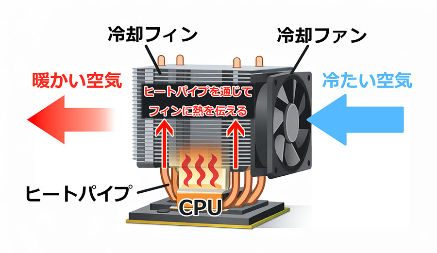 空冷CPUクーラーの仕組み