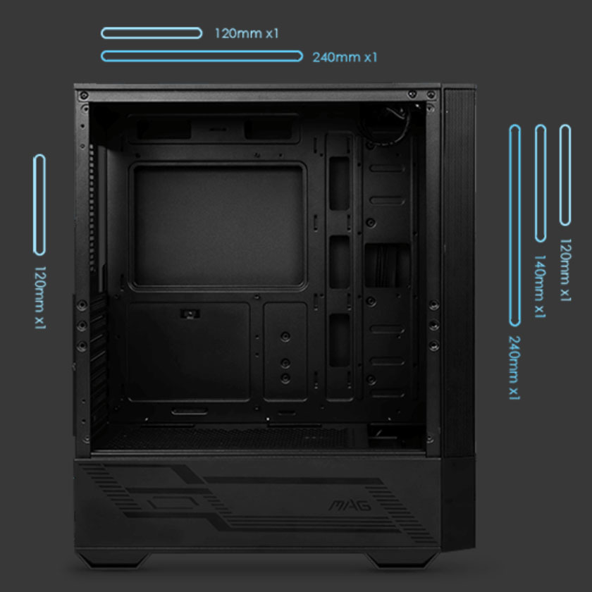 MSIのPCケース ラジエーター対応サイズ