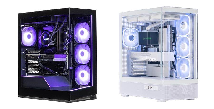 黒と白のゲーミングPC